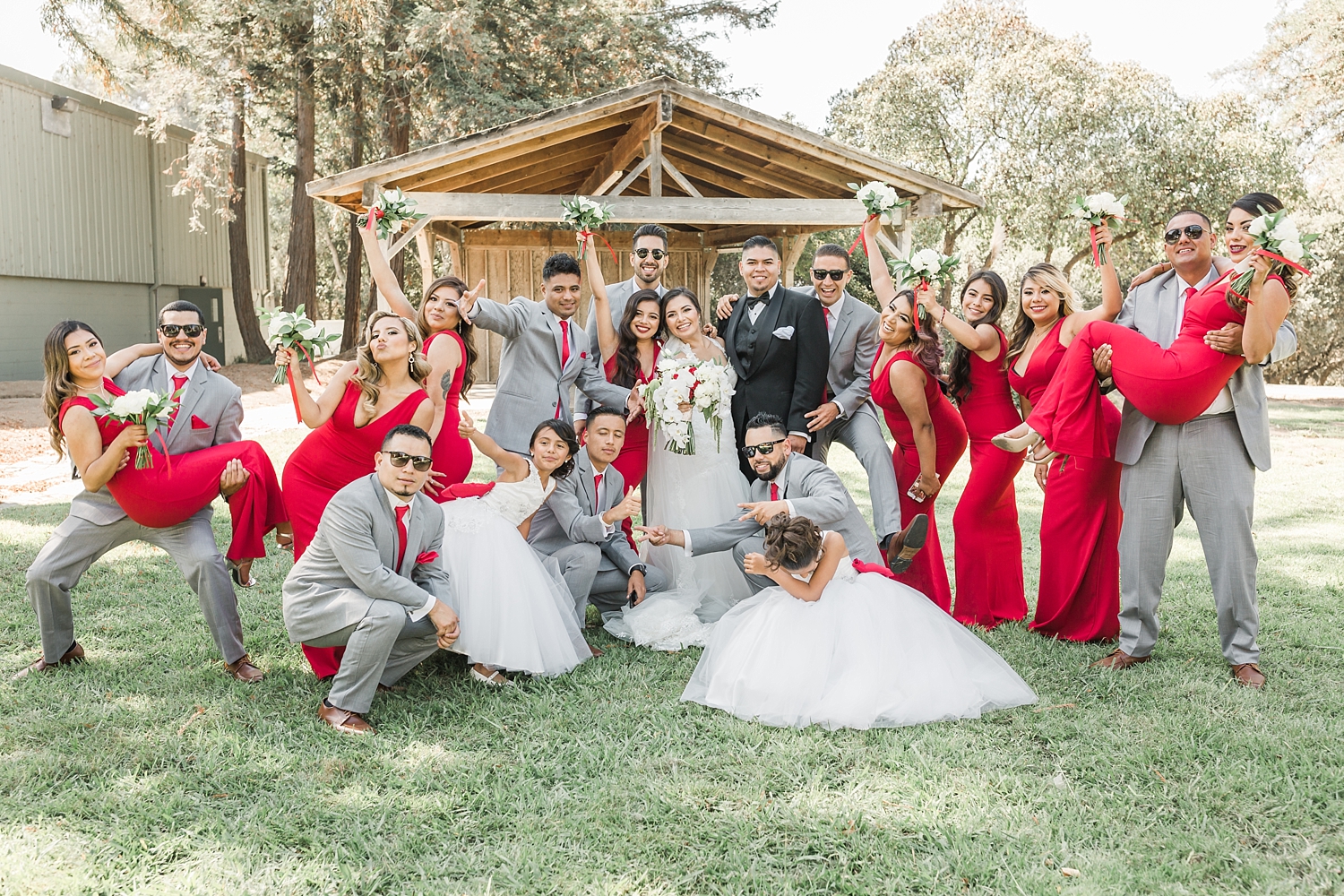 wedding party at Santa Cruz County Fairground