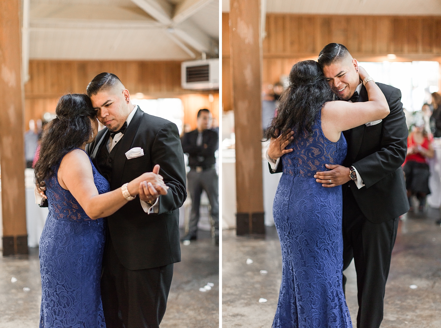 mother and son dance during wedding at Heritage Hall