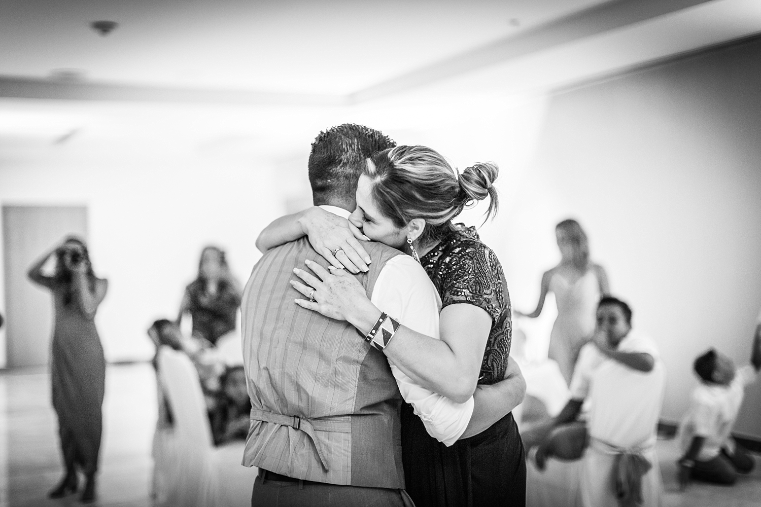 mother and son dance at Grand Oasis Cancun wedding