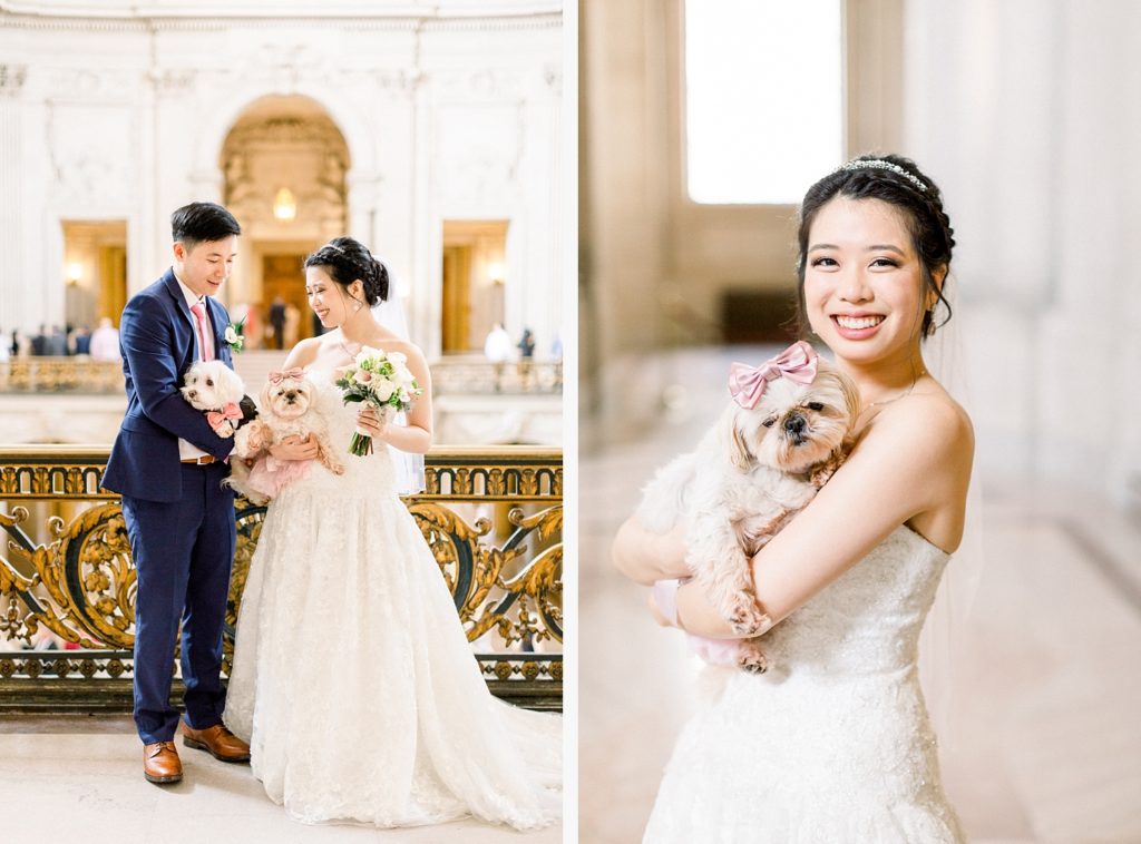 sf city hall, wedding, dogs