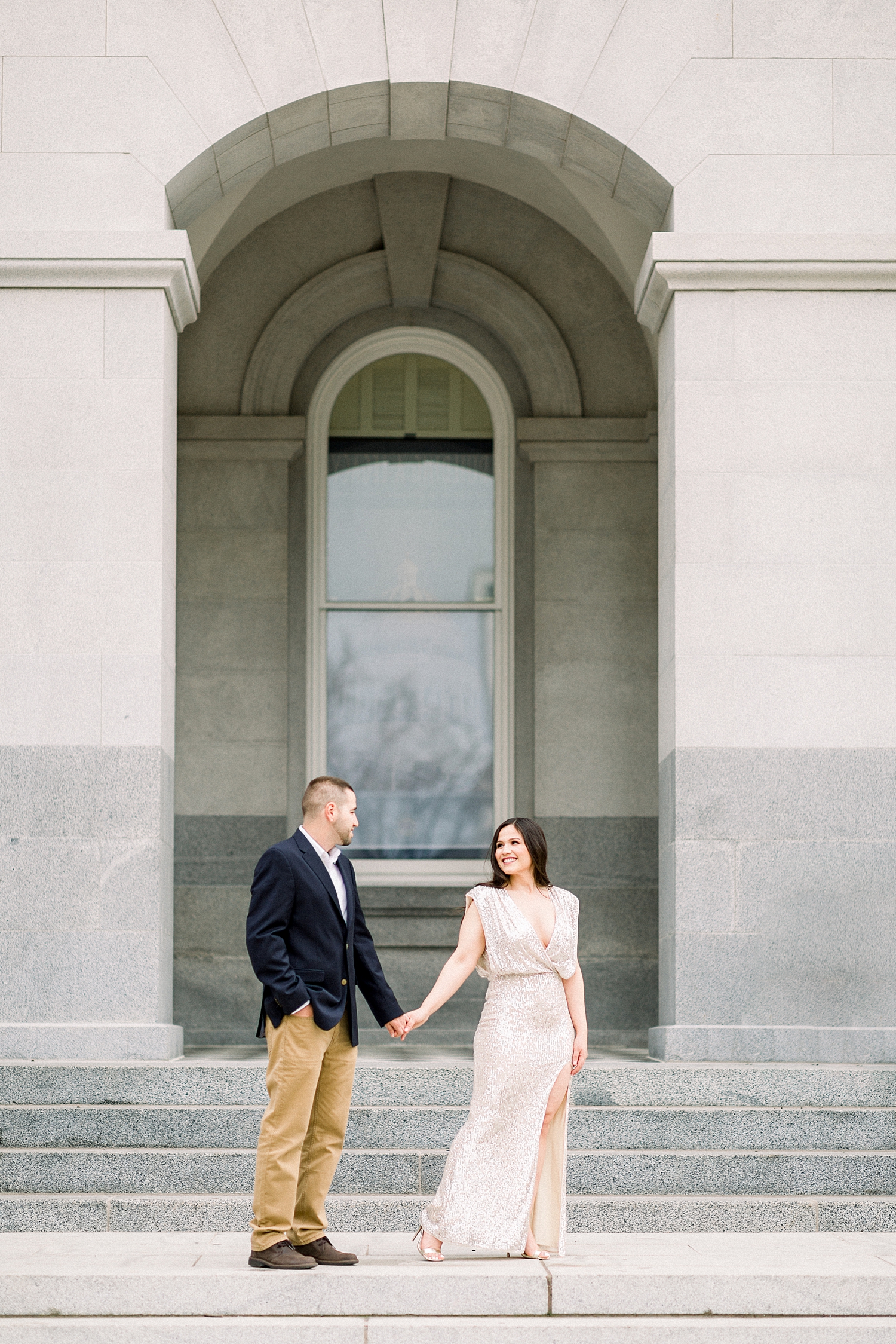 Engaged Couple at the Sacramento Capitol